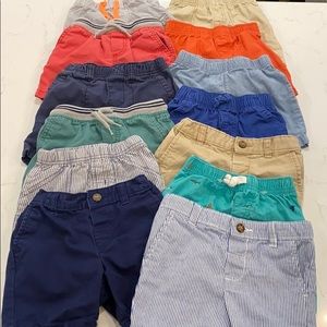 Bundle of 13 pairs of boys 24 month shorts.